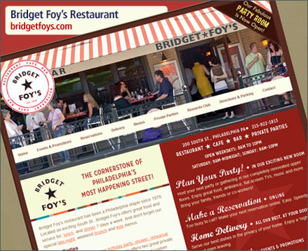 Bridget Foy's Restaurant Website Relaunch