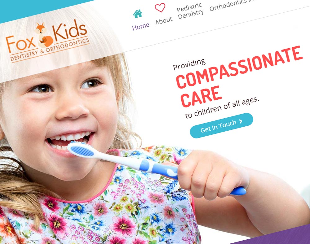 Fox Kids Dentistry - Dental Web Design