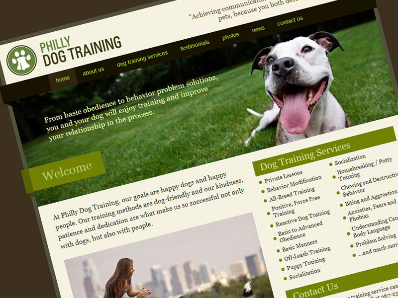 Philly Dog Training - Web Design