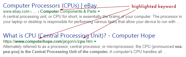 Meta Description Highlight Keywords Bing