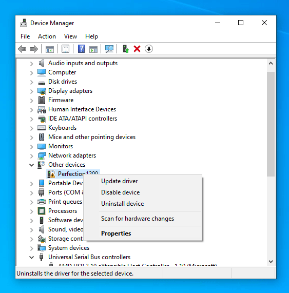 Epson 1200 Driver Setup - Update Driver