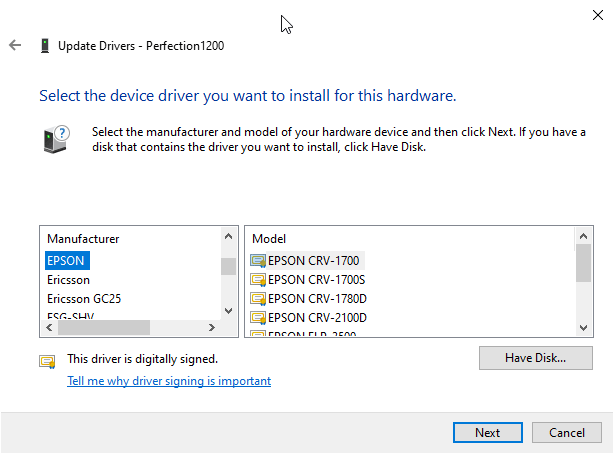 Installing Epson Perfection 1200u Scanner Drivers Under Windows 10 Vance Bell Philadelphia Pa