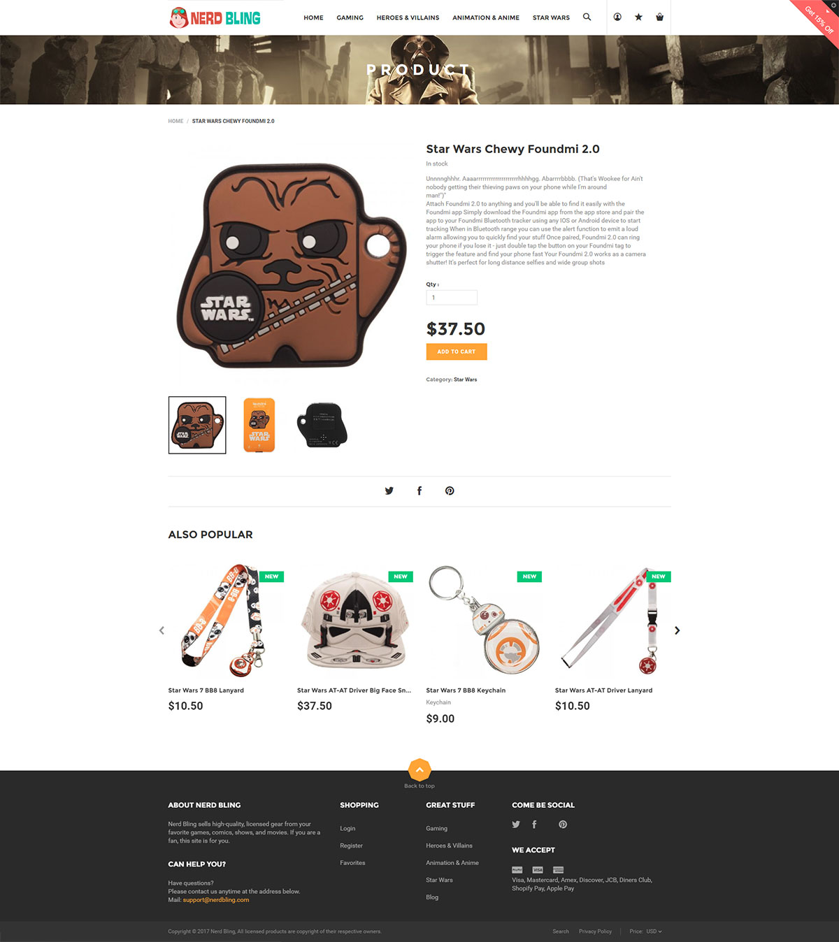 eCommerce Web Design Design - Nerd Bling