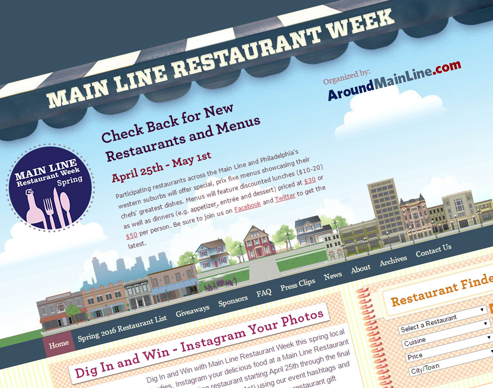 Web Design, Main Line Restaurant Week