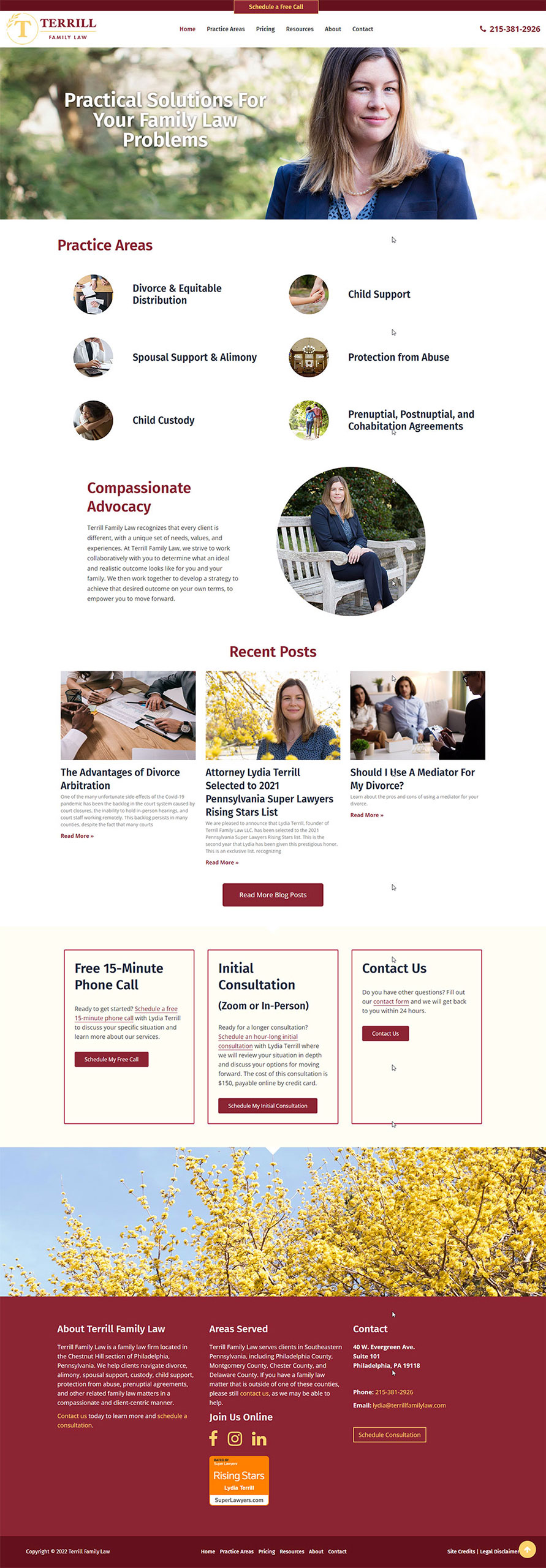 Web Design Portfolio -- Terrill Family Law