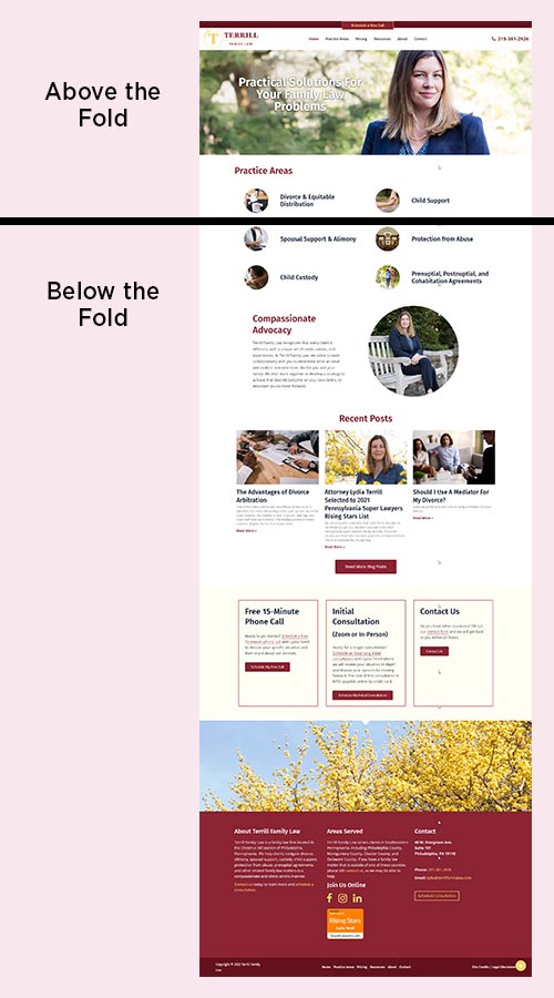 Above the Fold Versus Below the Fold on a Webpage