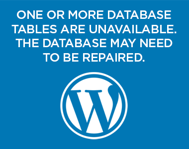 WordPress Error: One or more database tables are unavailable.